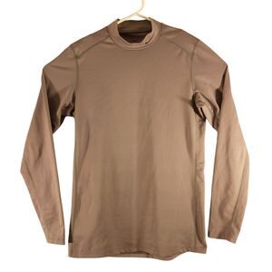 Nike tshirt mens M Medium gray long sleeve golf mock neck performance tiger